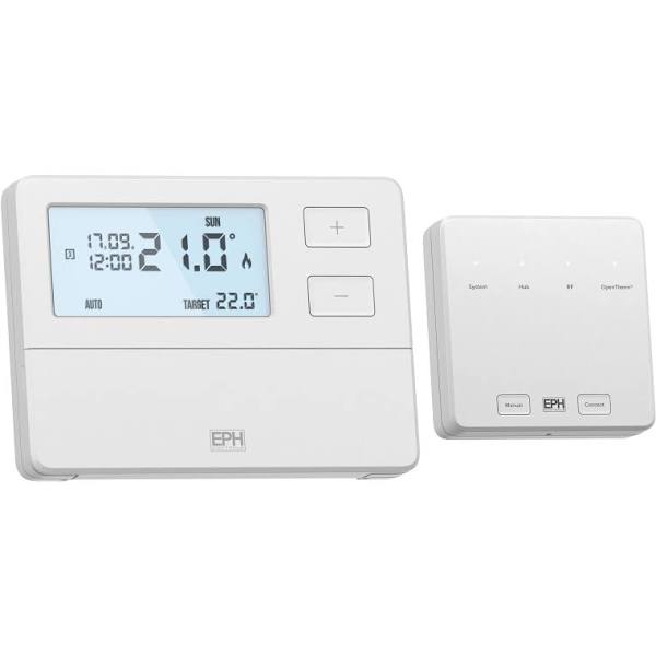 EPH CONTROLS CP4V2 OPENTHERM PROGRAMMABLE WIRELESS RF ROOM THERMOSTAT C/W BOOST