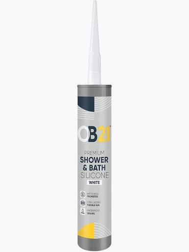 OB21 PREMIUM SHOWER & BATH SILICONE WHITE 310ML