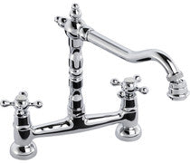 Abode Melford Bridge Mixer Tap - Chrome