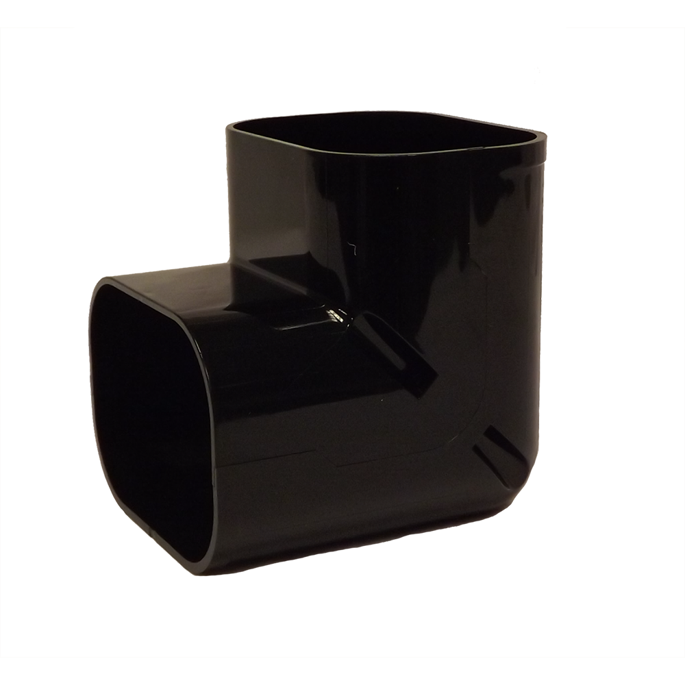 (SC-77-K) Slimduct - 75mm Elbow Bend - Black - J