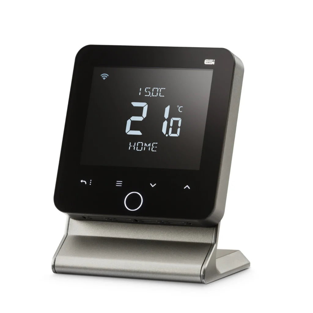 ESI CONTROLS 2-Channel Wireless Wifi Programable Room Thermostat (Black/Grey)