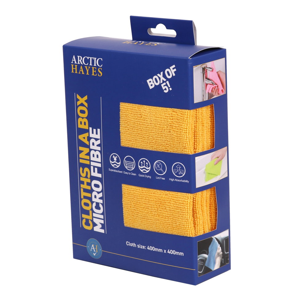 Microfibre Cloth Set - Box of 5 Yellow
