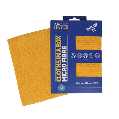 Microfibre Cloth Set - Box of 5 Yellow
